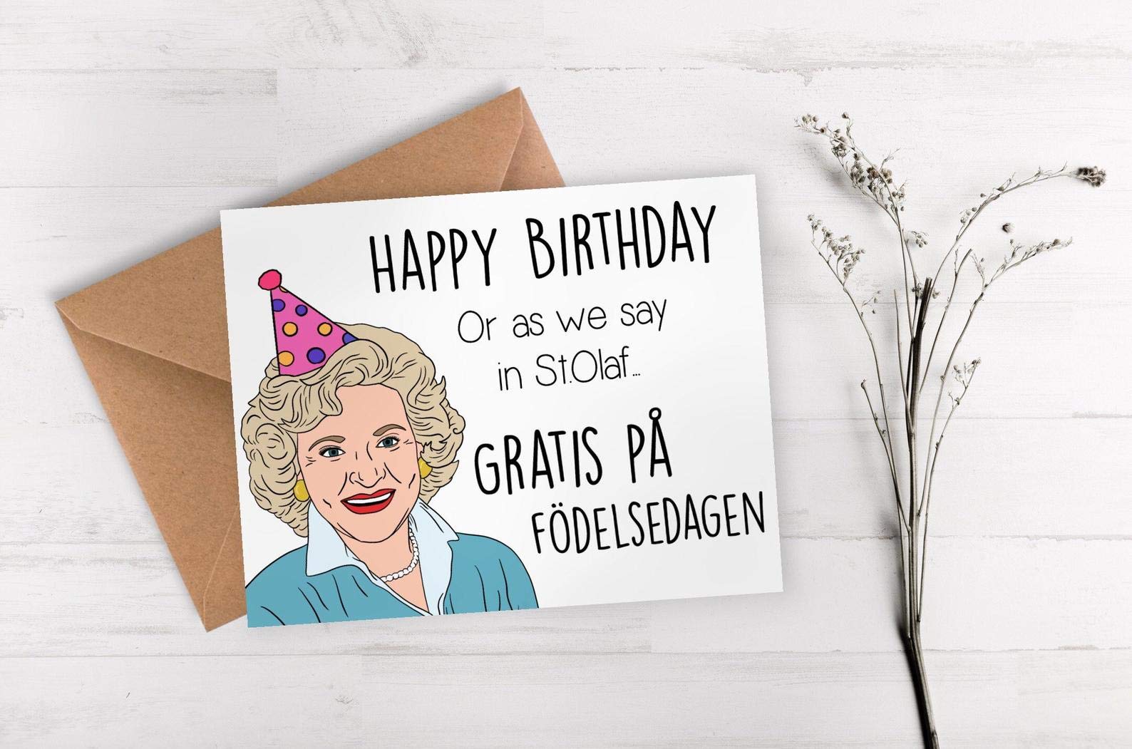 BALOR Rose Birthday Card - A2 Size Premium Cardstock Greeting Card with Free Rose - Perfect for Anniversaries, Valentine's Day & Special Occasions