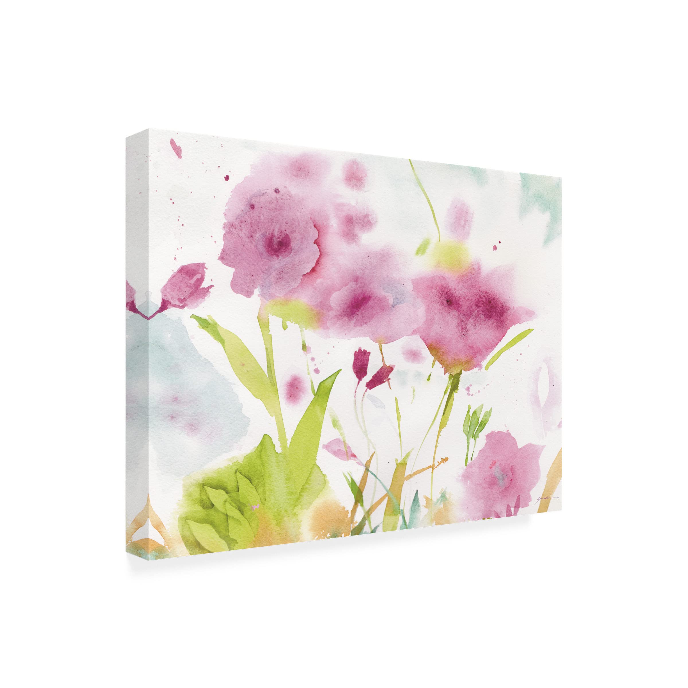 Sheila Golden 'Magenta Moment' Abstract Canvas Wall Art - Modern Home Decor for Living Room, Bedroom & Office