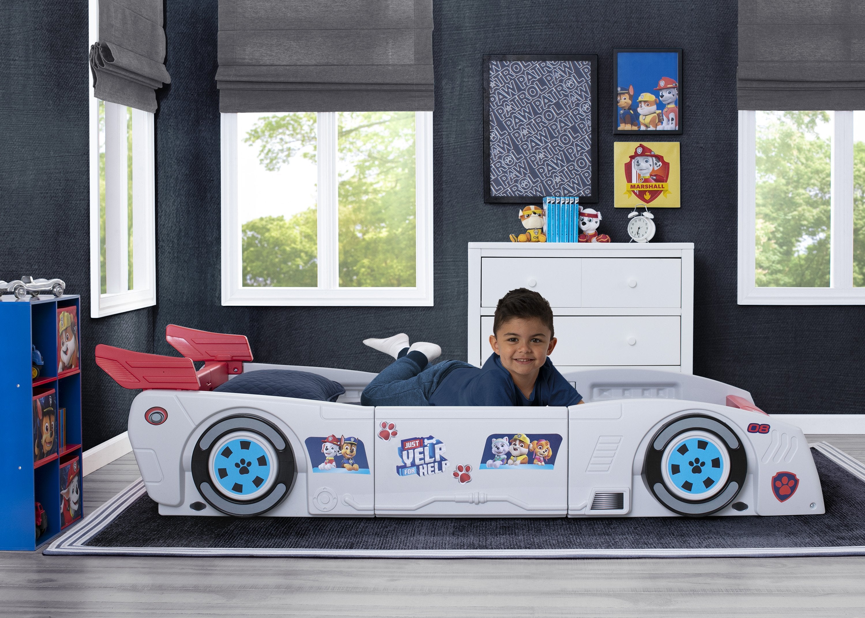 PAW Patrol Toddler and Twin Car Bed for Kids - Fun Themed Bedroom Furniture for Boys and Girls - Perfect for Playtime and Nap Time