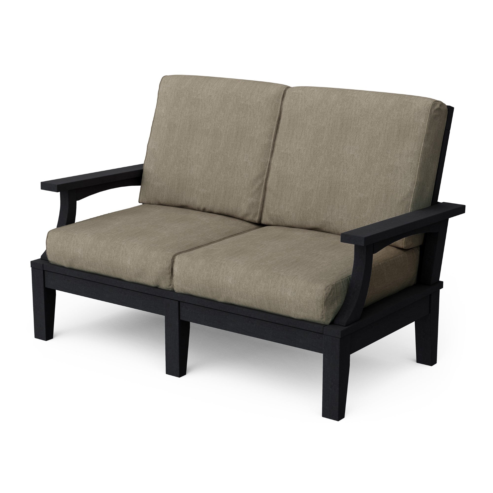Heritage Deep Seating Love Seat Cushioned Sofa - Outdoor Patio Furniture for Garden, Poolside & Backyard Relaxation