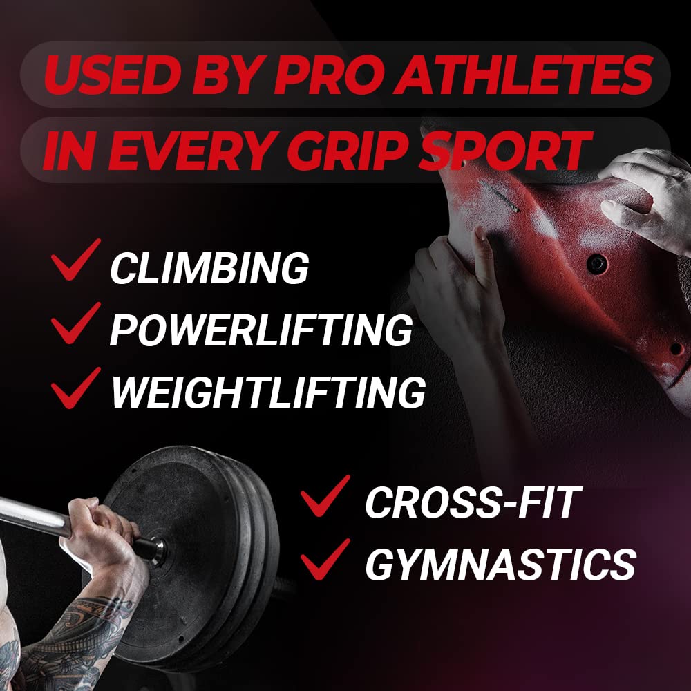 GRIPT White Liquid Chalk for Gym & Weightlifting - Sweat-Resistant, Long-Lasting Professional Grip Gel (100ml) | Perfect for Rock Climbing, Bouldering, Gymnastics & CrossFit Training
