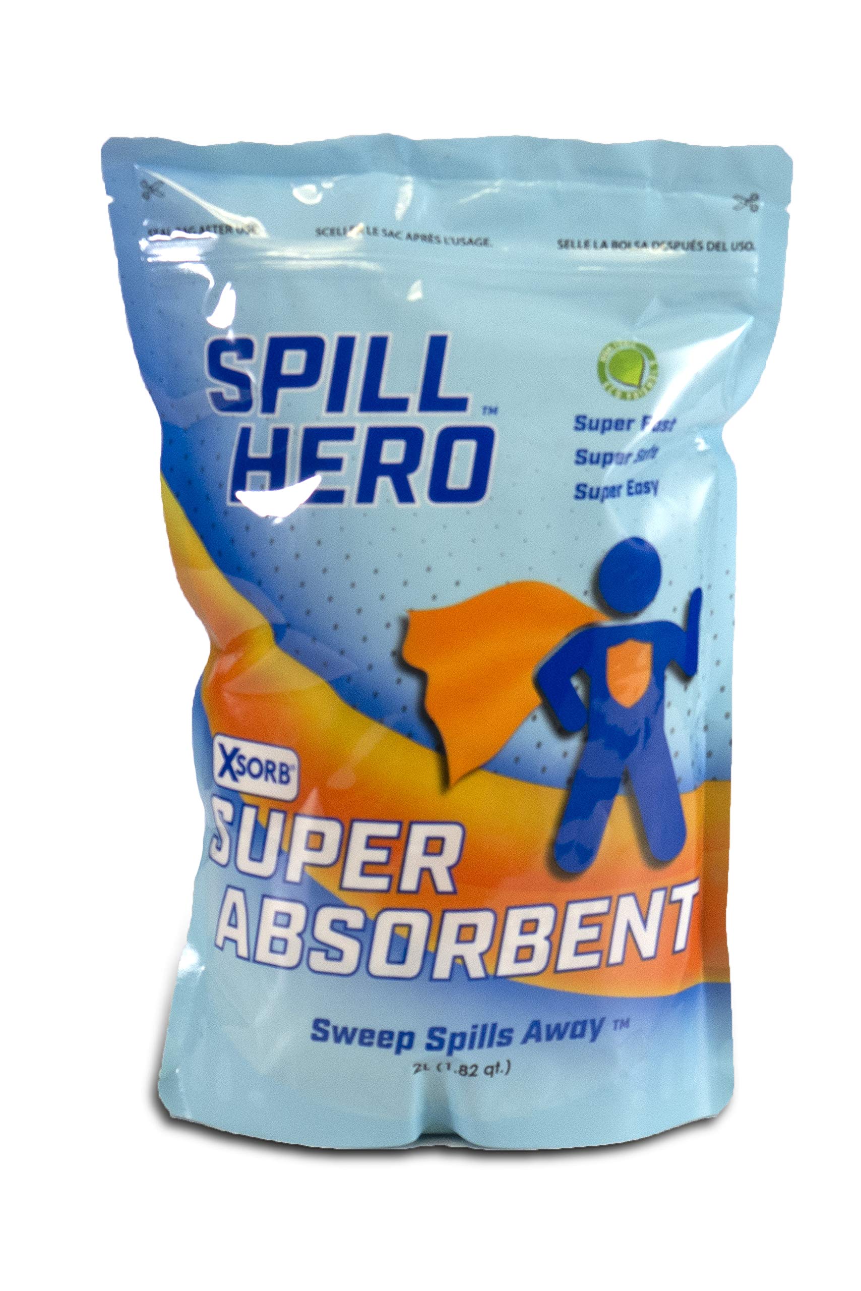 Universal Spill Clean-Up 2 Liter Absorbent Bag (Case of 12) - Ideal for Oil, Chemical & Liquid Spills in Garages, Workshops & Industrial Sites