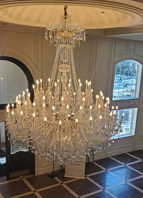 Extra Large Classic Traditional Crystal Chandelier - 60/72/90 Lights for Hotel, Showroom, Foyer, Wedding Hall, Coffee Shop | Elegant Lighting for Luxury Interiors, Event Venues & Commercial Spaces