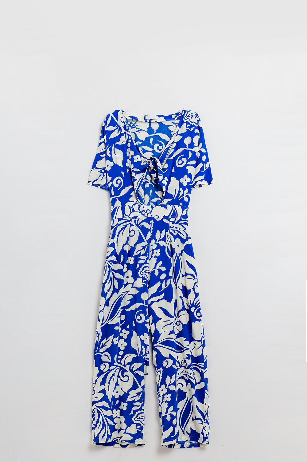 Short Sleeve Keyhole Front Floral Print Blue Dress - Perfect for Summer Outings, Beach Vacations, and Casual Date Nights