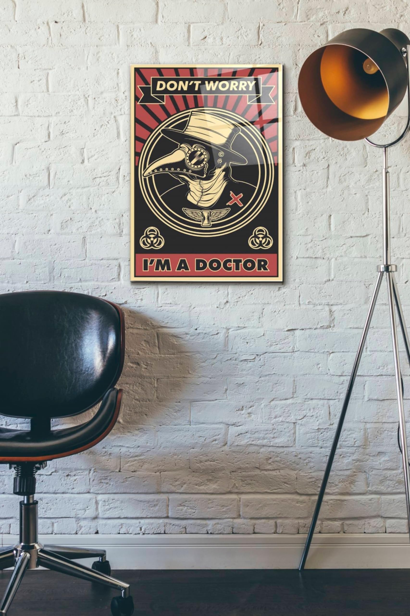 Epic Art 'Doctor' Acrylic Glass Wall Decor - 16x24 Inches Modern Painting for Living Room, Bedroom & Office - Perfect Gift for Medical Professionals & Art Lovers