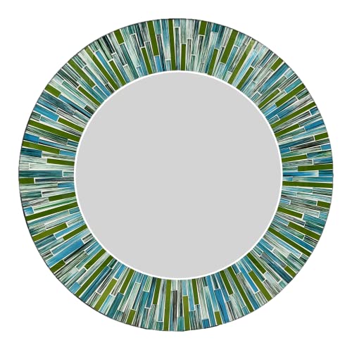 Green, Blue, Tan, White