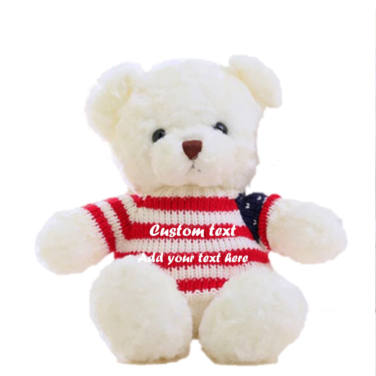ADORSUN Custom Text Personalized Teddy Bear Stuffed Animal - 20 Inch Plush Toy for Anniversary, Valentine's Day, Birthday & Apology Gifts for Women & Men | Perfect for Couples, Romantic Surprises & Special Occasions
