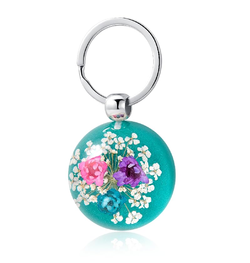 Cute Handmade Pressed Real Flower Keychain for Women - Personalized Bag & Car Accessories - Unique Gift for Her, Perfect for Birthdays, Anniversaries, or Everyday Use