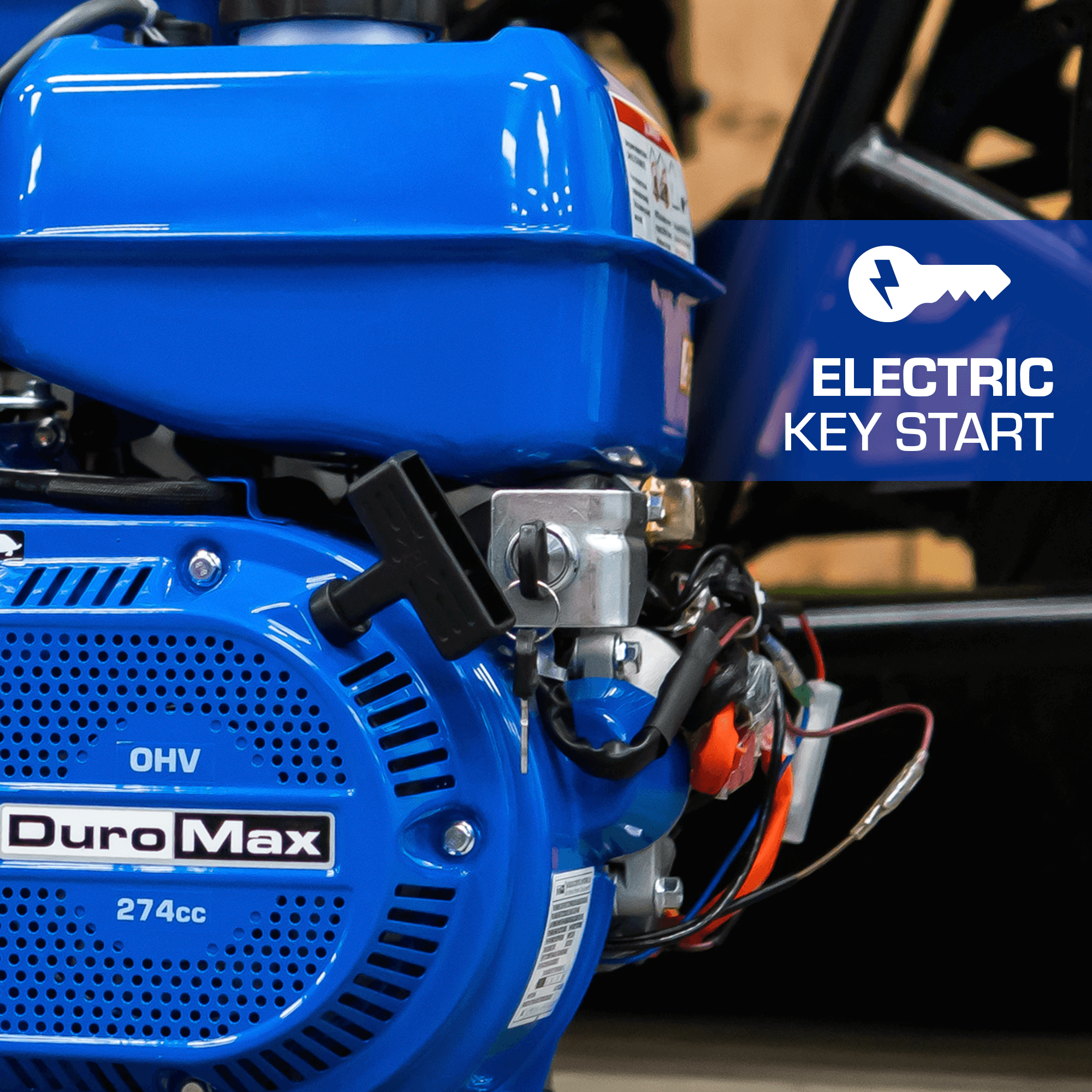 274cc 25mm Shaft Gasoline Engine with Recoil & Electric Start - Perfect for Generators, Pressure Washers, and Go-Karts