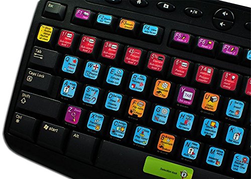 Autodesk 3DS MAX Keyboard Shortcut Labels - Compatible with Desktop, Laptop & Notebook - Perfect for 3D Modeling, Animation & Design Workstations