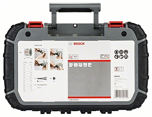 Bosch Professional 17-Piece HSS Bi-Metal Hole Saw Set (20-76mm) for Wood, Metal & Plastic - Perfect for Drilling, Construction & DIY Projects