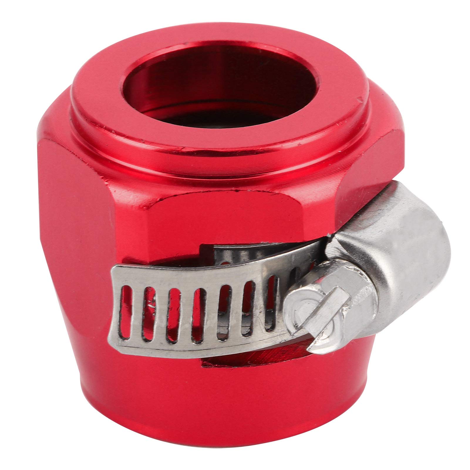 10AN Professional Hose Clamp - Heavy Duty Fuel, Oil, Air & Water Pipe Fitting Clamp - Easy Installation Hose Finisher (Red) - Perfect for Automotive, Marine & Industrial Applications