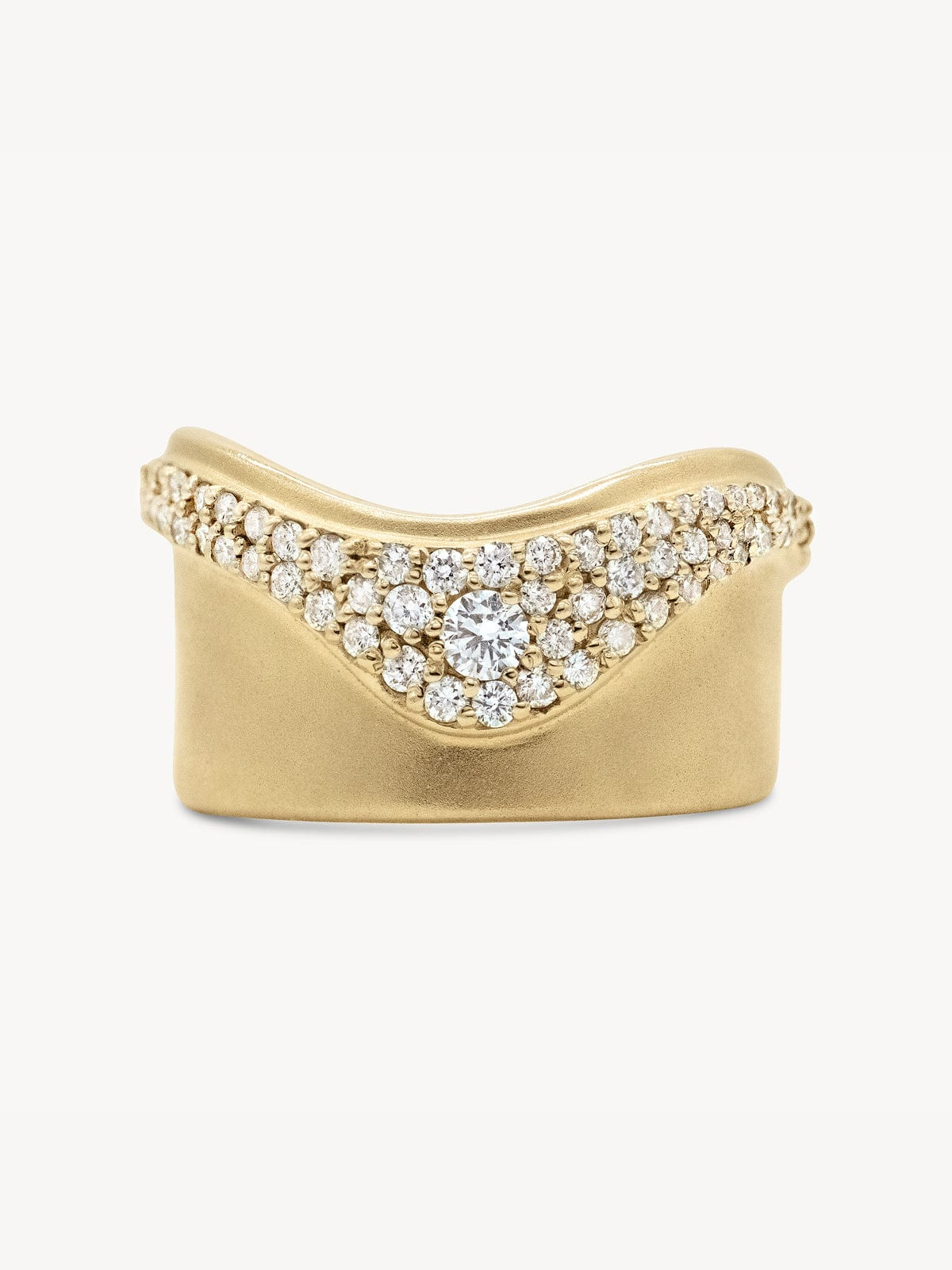 Zenith Pave Diamond Band Ring - 14K White Gold Wedding & Engagement Ring for Women - Perfect for Anniversary, Proposal & Everyday Elegance