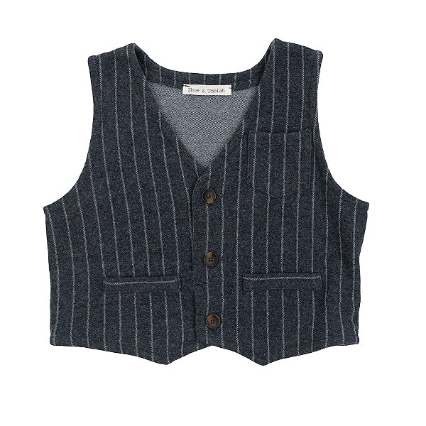 Zhoe & Tobiah Grey Striped Vest for Men - Stylish Casual Layering Piece for Office, Date Night & Outdoor Activities