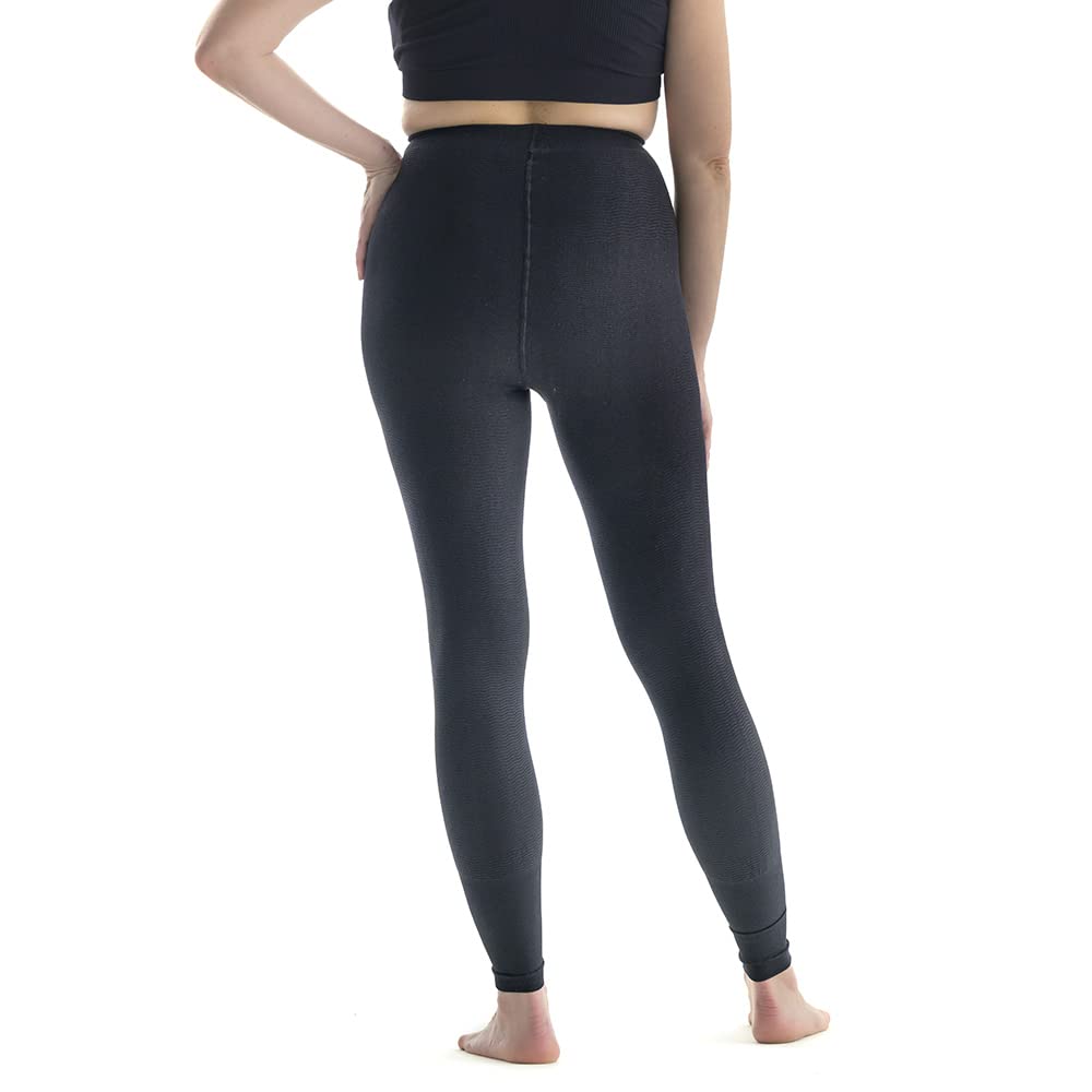 SOLIDEA Graduated Compression Leggings for Women - 15/21 mmHg Toning & Massaging Anti-Cellulite Shapewear - Perfect for Workouts, Travel & Everyday Comfort