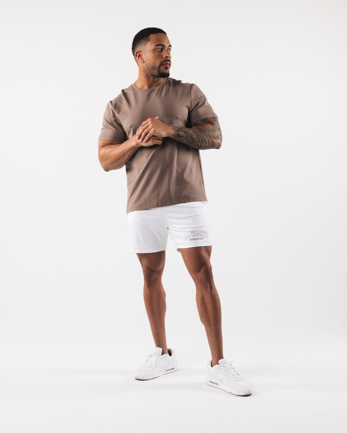 AA Mesh Shorts 6 Inch - Breathable White Running Shorts for Men | Perfect for Gym, Jogging & Summer Workouts