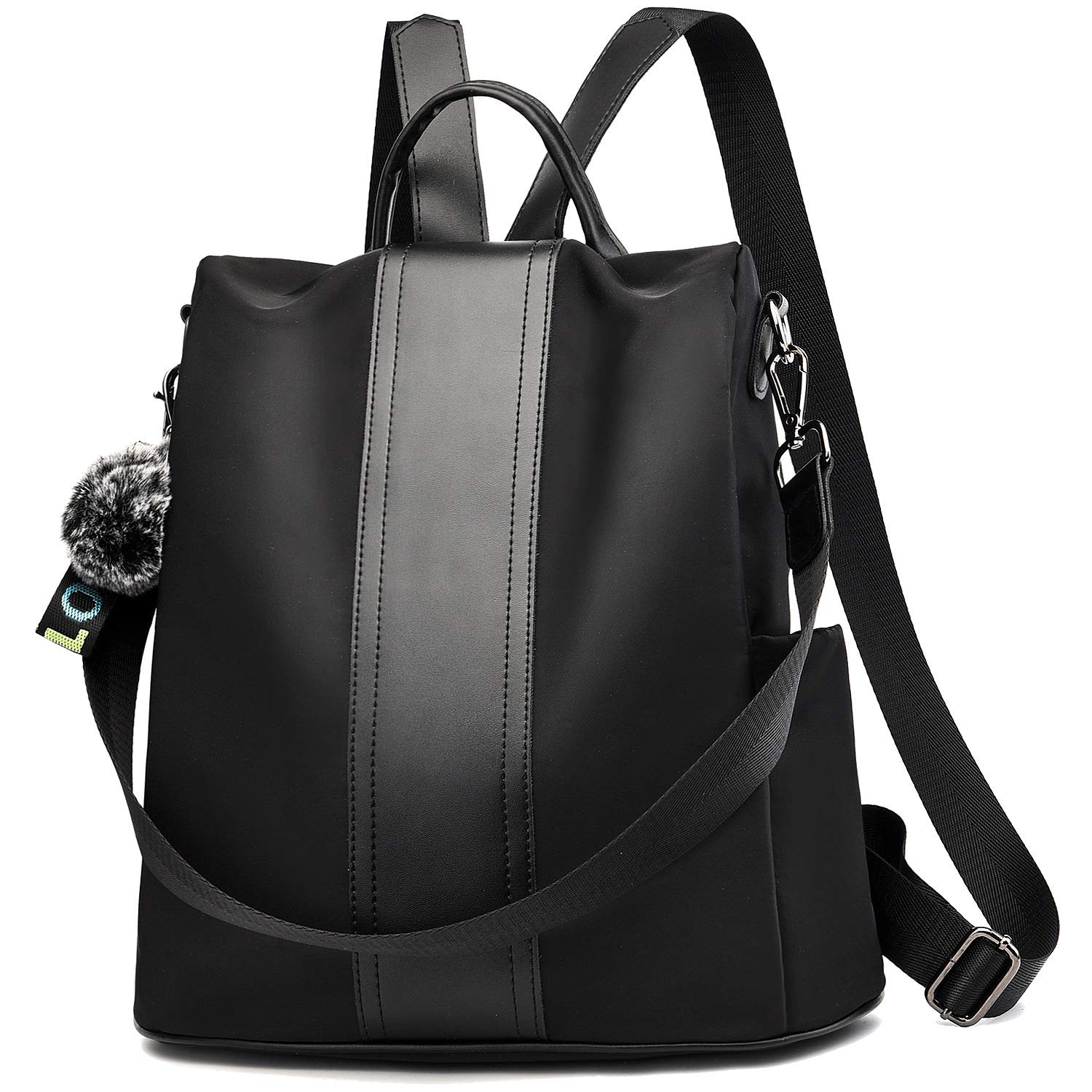 Stylish Women's Anti-Theft Backpack Purse - Nylon Rucksack for School, Travel & Daily Use | Shoulder Bag & Handbag Combo | Perfect for Work, College & Commuting