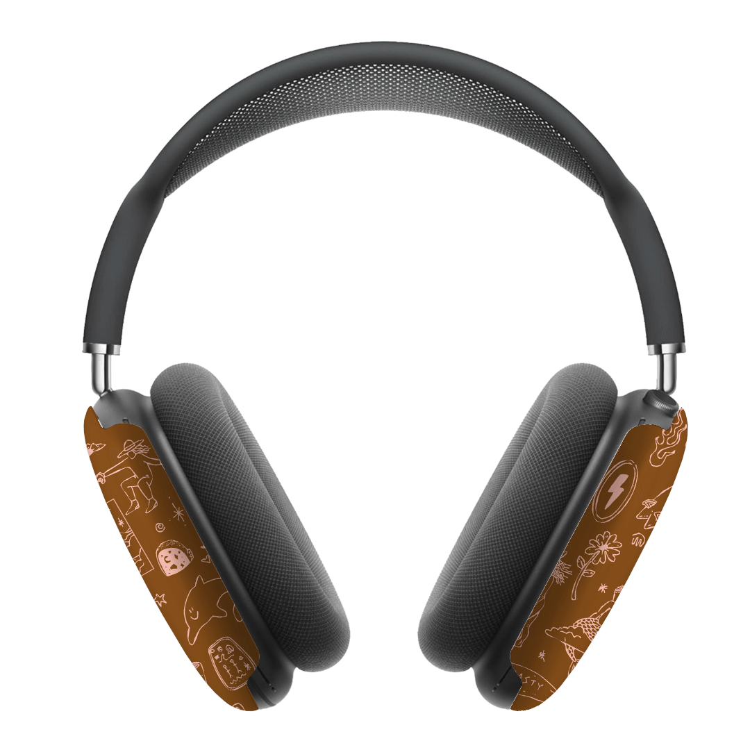 Premium Brown Leather AirPods Max Case - Protective Cover with Soft Lining for Apple AirPods Max Headphones - Perfect for Travel, Work & Gym Use