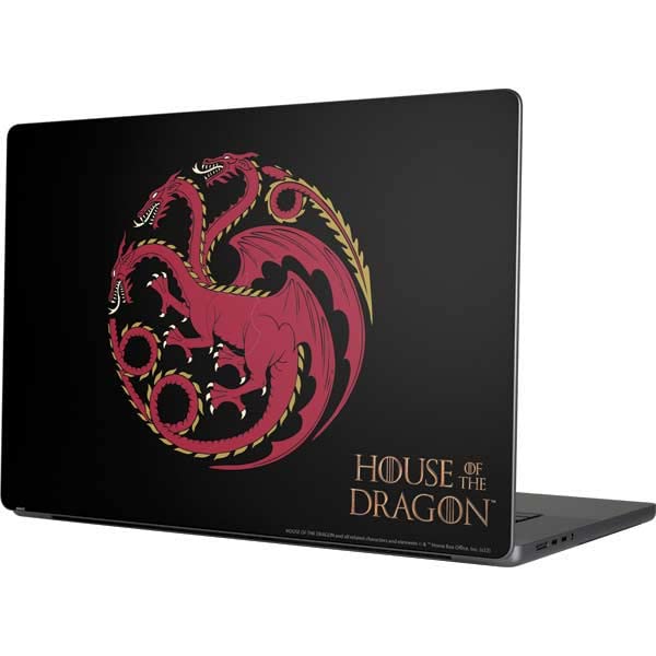 Skinit Decal Laptop Skin for MacBook Pro 16-inch (2021) - Officially Licensed Warner Bros Game of Thrones Targaryen Sigil Red Dragon Design | Protective Vinyl Sticker for Work, School & Travel