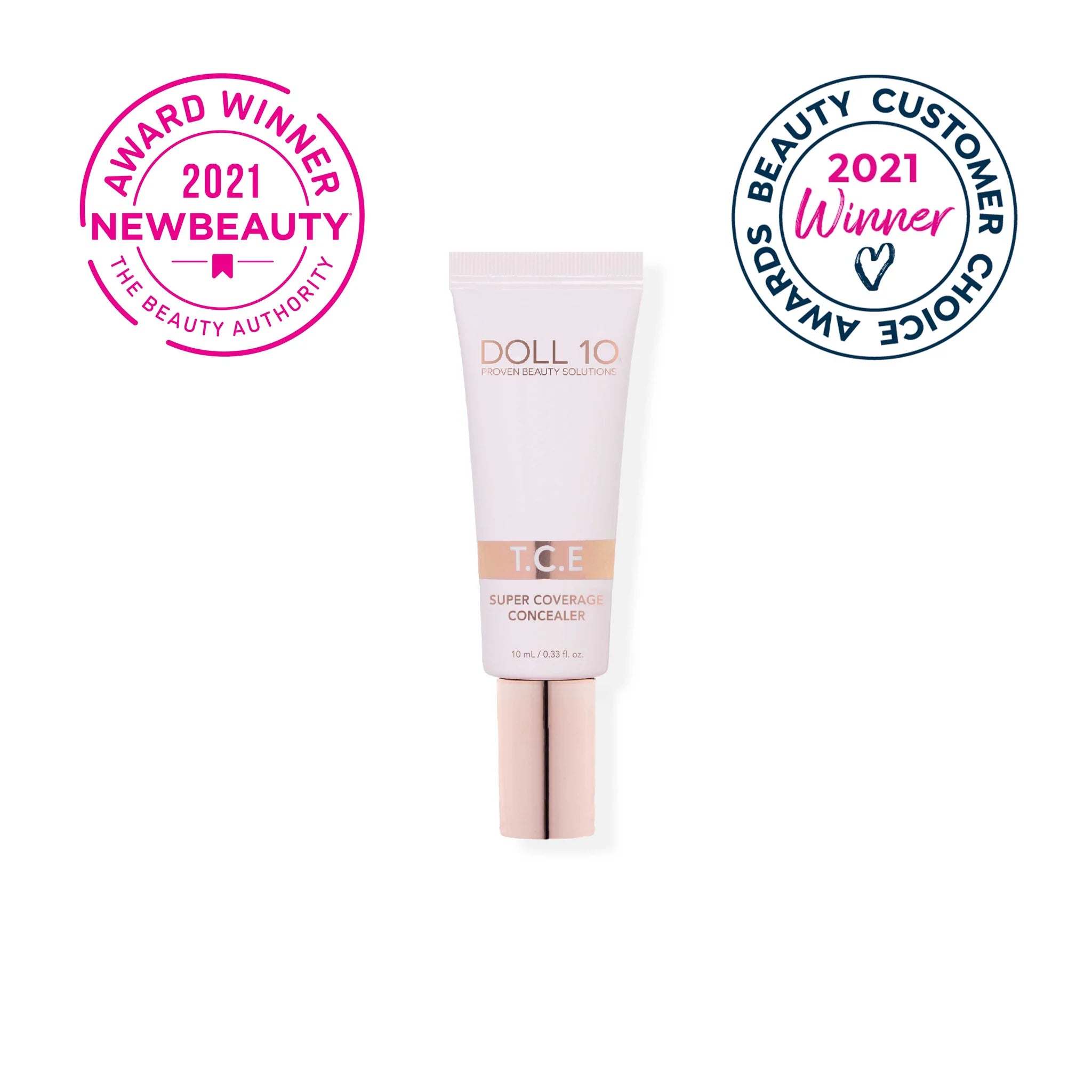 DOLL 10 T.C.E Super Coverage Concealer - Full Coverage Liquid Concealer for Dark Circles, Blemishes & Acne - Long Lasting, Crease-Proof Makeup for Flawless Skin (Perfect for Everyday Wear & Special Occasions)