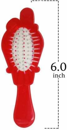KAVIN Cute Cartoon Hair Brush - Paddle Brush with Soft Cushion & Antistatic Bristles for Kids (Boys & Girls) - Random Colors - Model 3 | Gentle Detangling for Daily Hair Care & Styling