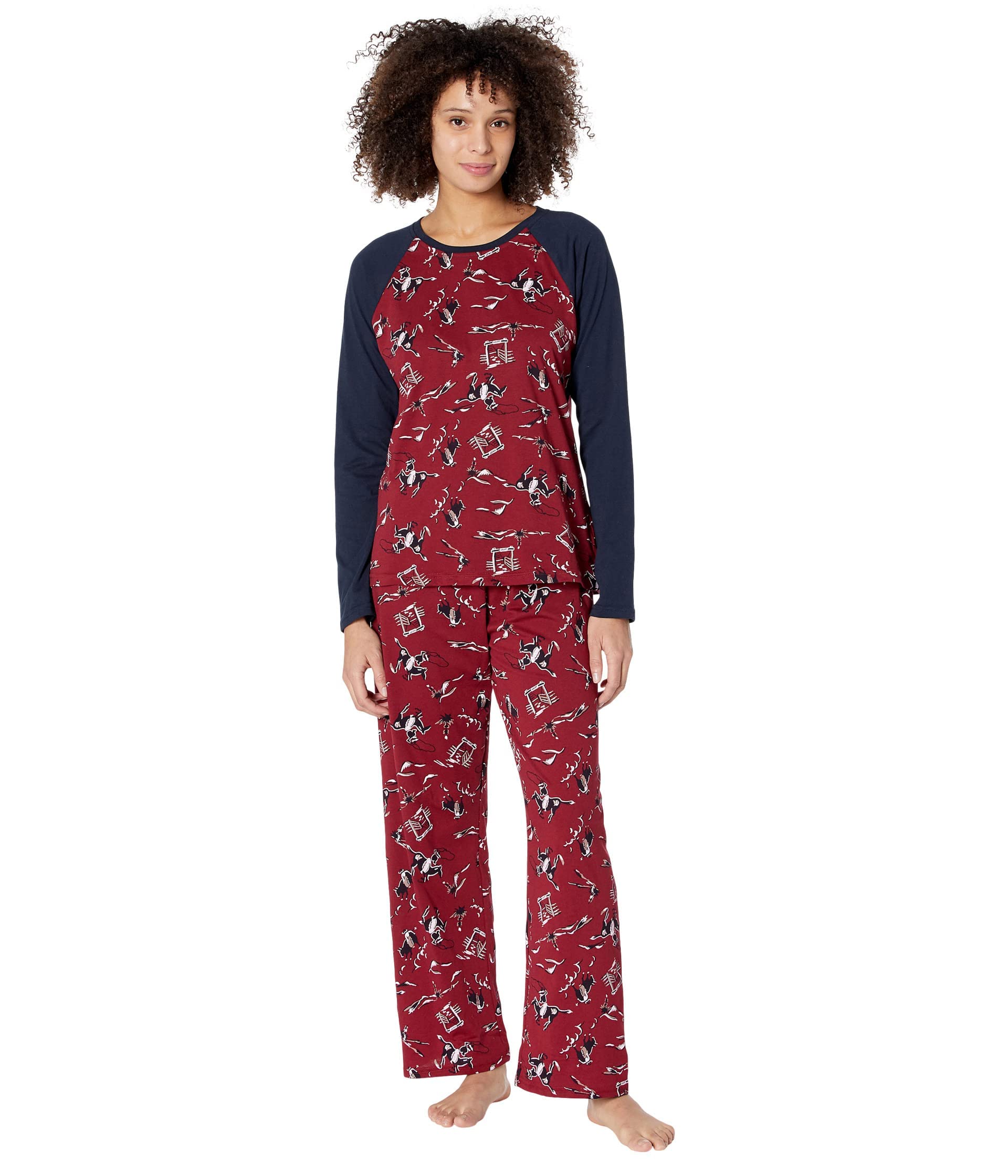 Ariat Women's River Pajama Set - Soft Cotton Sleepwear, Red, Size M | Cozy Lounge & Sleepwear for Women | Perfect for Relaxing at Home, Travel & Gift Giving