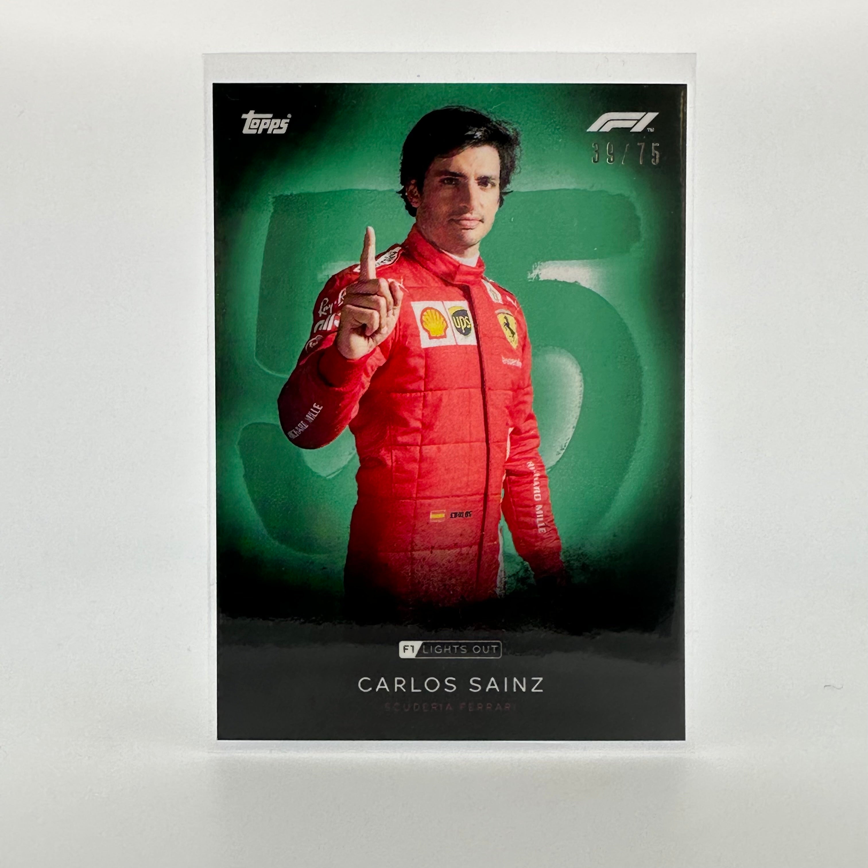 Carlos Sainz F1 Racing Driver Green Parallel Collectible Card - Perfect for F1 Fans, Sports Memorabilia Collectors, and Trading Card Enthusiasts