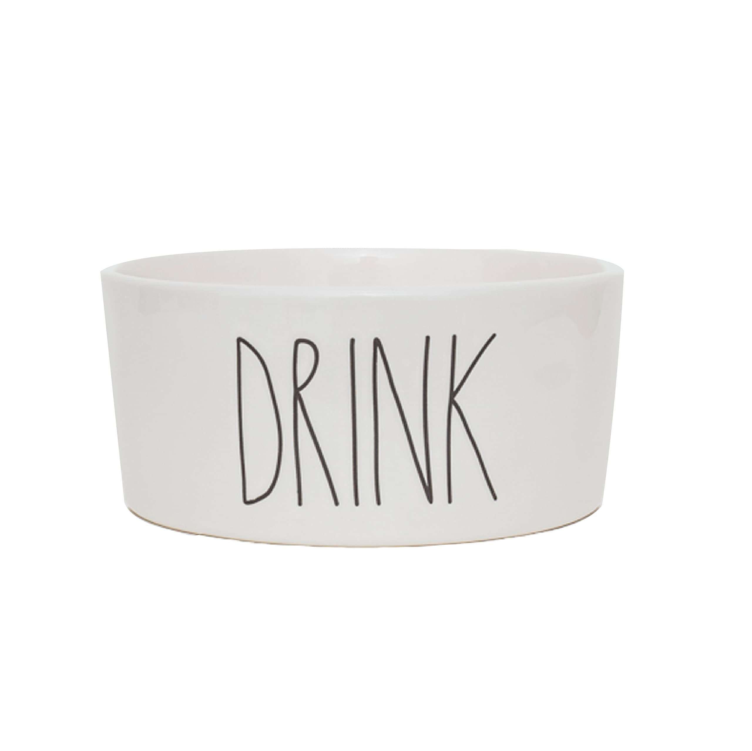 RAE Dunn Cute Ceramic Dog Bowl for Small Medium Large Dogs & Cats - Heavy Duty Pet Food Water Dish - Perfect for Home, Kitchen, or Outdoor Use