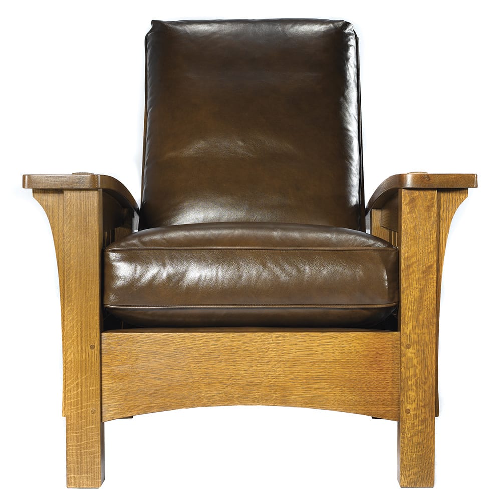 Bow Arm Morris Chair with Removable Cushion - Classic Comfort for Living Room, Lounge & Reading Nook