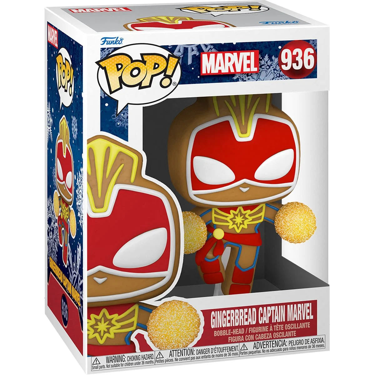 Captain Marvel Holiday Gingerbread Cookie Kit - Marvel Superhero Themed DIY Baking Set for Christmas & Holiday Parties | Perfect for Kids & Marvel Fans