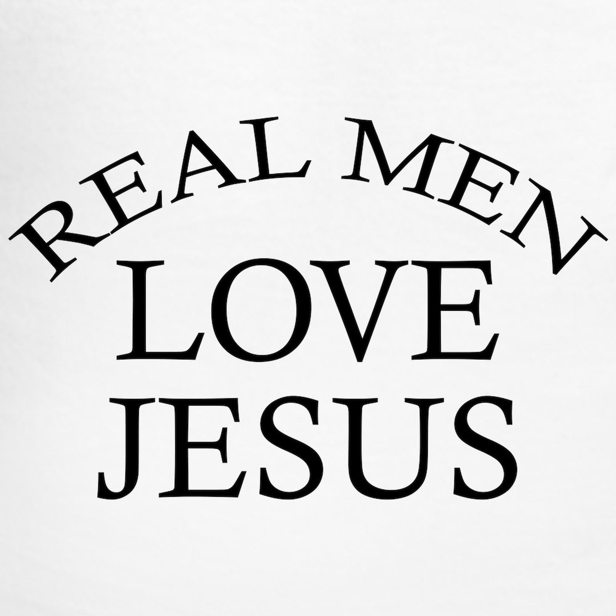 Real Men Love Jesus Men's Light Pajama Set - Comfortable Novelty Sleepwear for Men | Cozy Lounge & Sleep Pajamas for Christian Home, Bible Study Nights