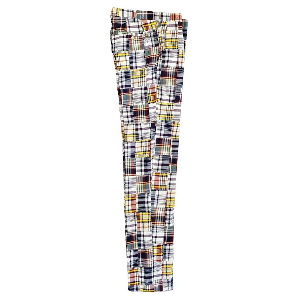 Country Club Prep Traditional Madras Pants for Men - Classic Plaid Cotton Trousers | Perfect for Golf, Summer Parties & Preppy Style Outfits