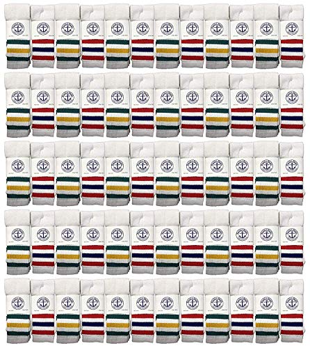 6-8 White W/ Stripes