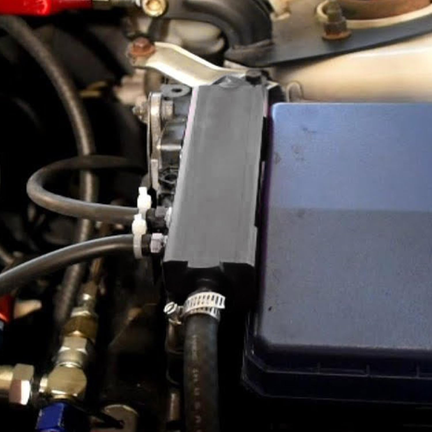 6 Port Vacuum Block Intake Manifold Kit - 1/8NPT Aluminum Alloy for Turbo Boost, Fuel & Wastegate - High Performance Racing Vacuum Manifold (Black) - Perfect for Turbocharged Engines, Performance Tuning & Motorsport Applications