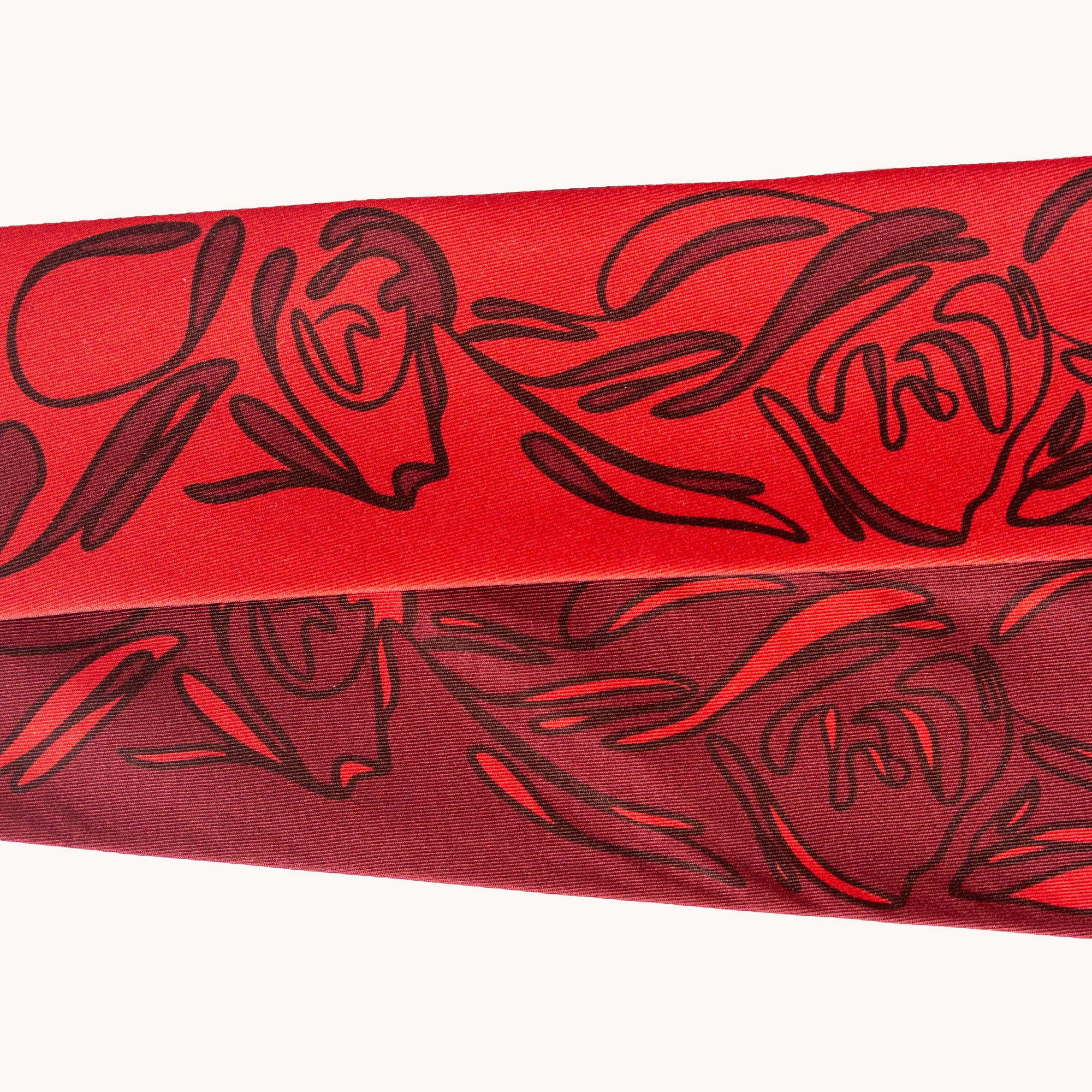 Elegant Silk Scarf with Romantic Love Letter Print - Perfect for Date Nights & Special Occasions