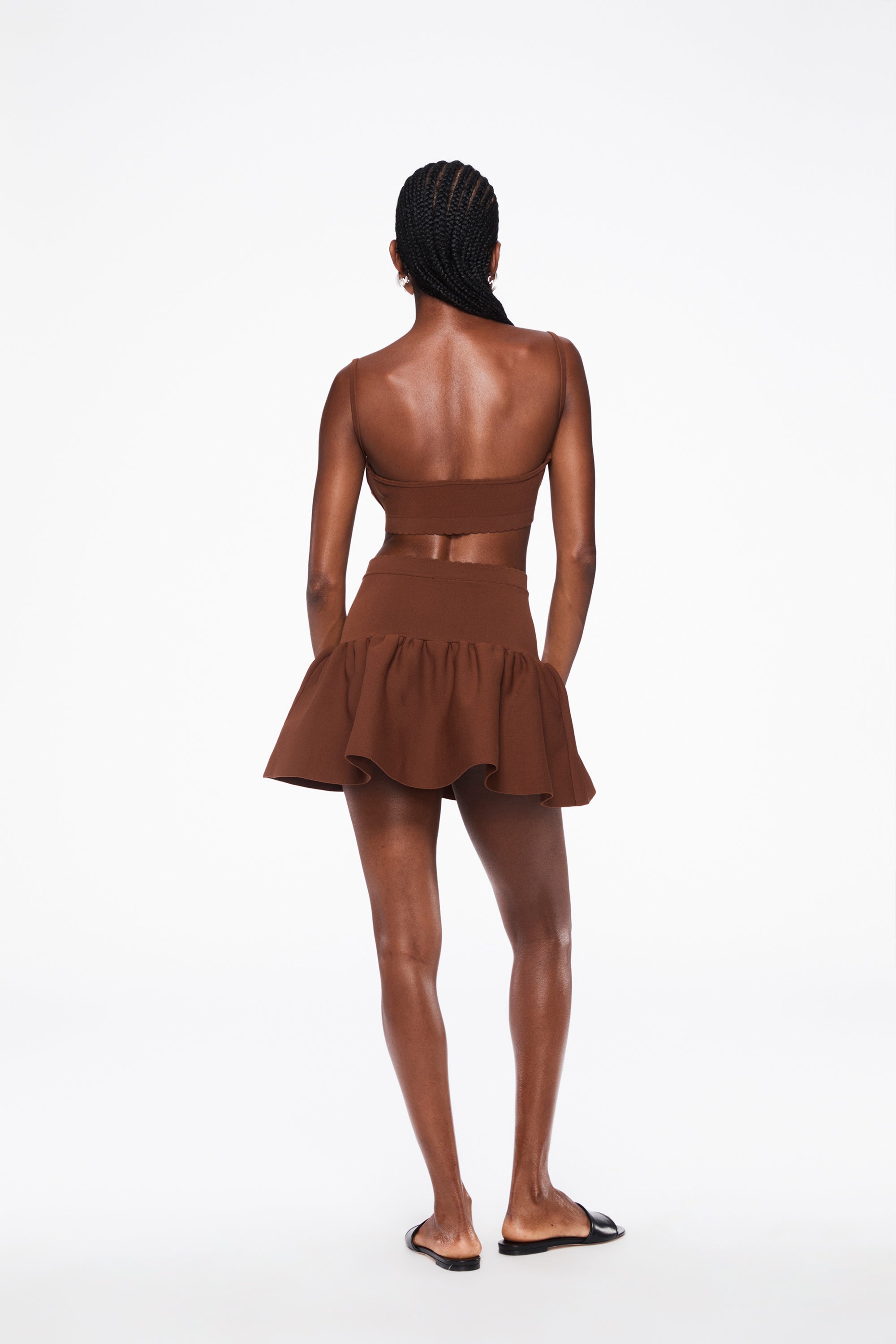 Julia Skirt in Tobacco - Women's A-Line Midi Skirt for Casual & Office Wear | Perfect for Work, Dates & Everyday Outfits