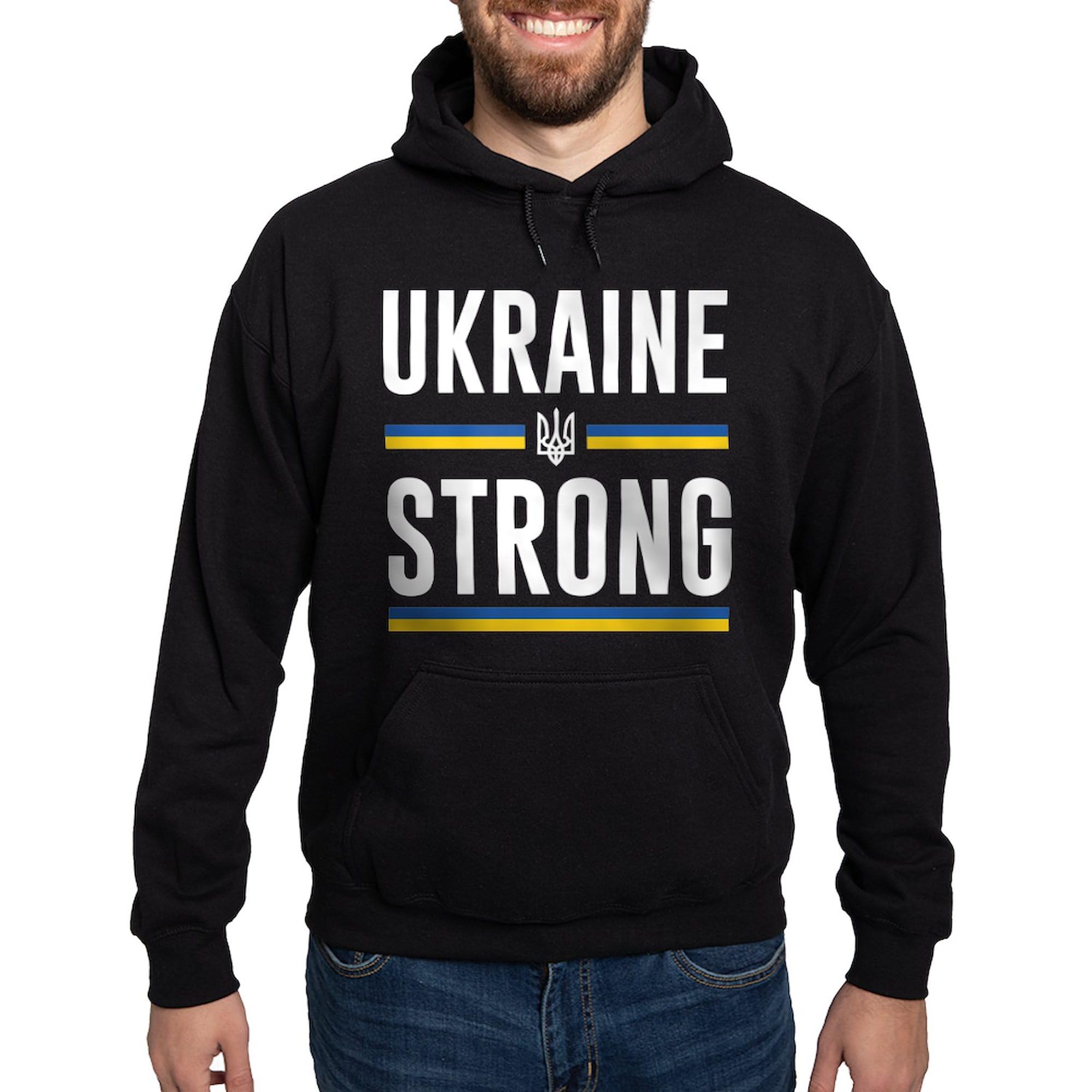 Ukraine Strong Hoodie for Men - Dark Regular Fit for Casual Wear