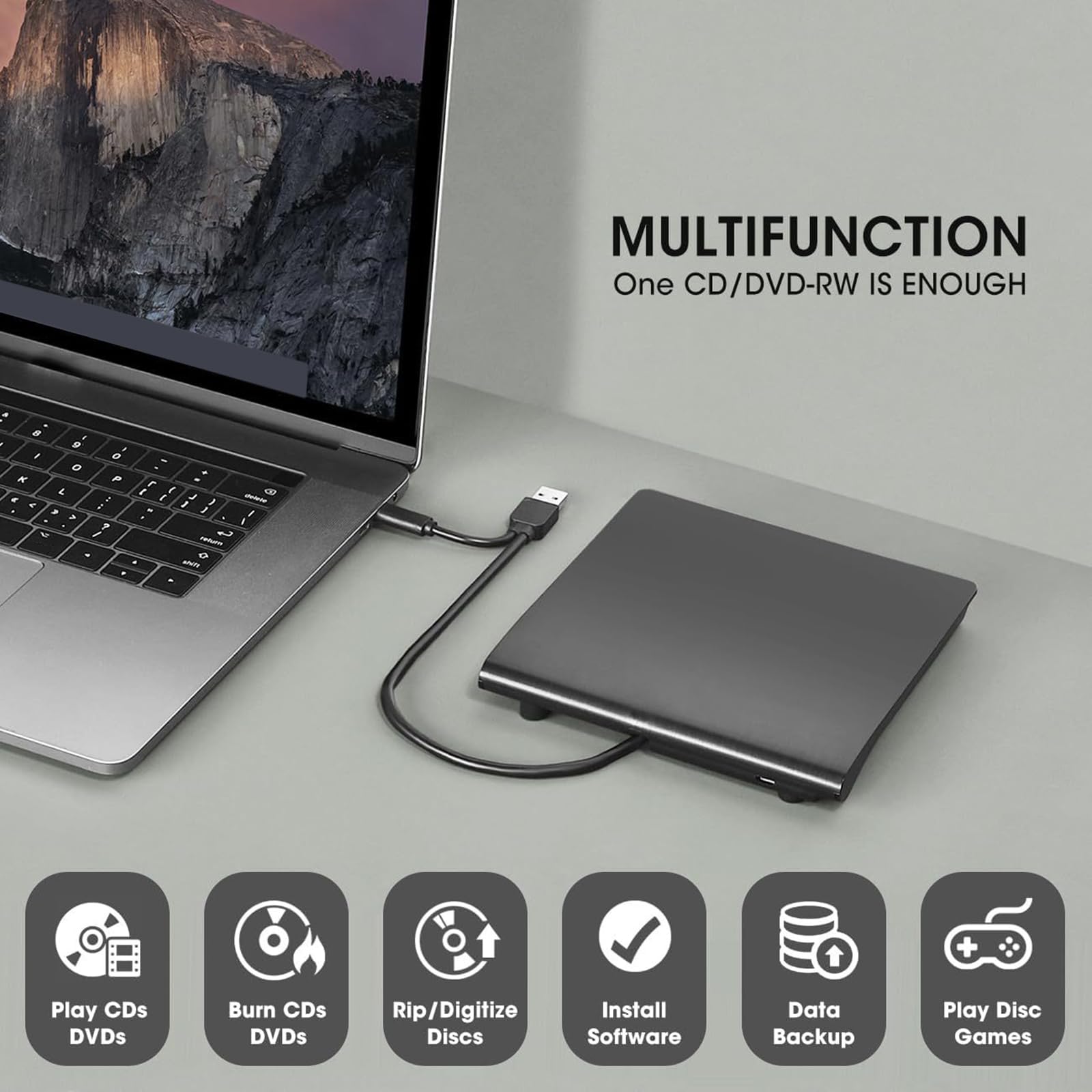 KASFDBMO USB C External Card Reader - Compatible with Windows XP/7/8/10, Mac & Android - Perfect for Photo Transfer, Data Backup & Gaming Storage
