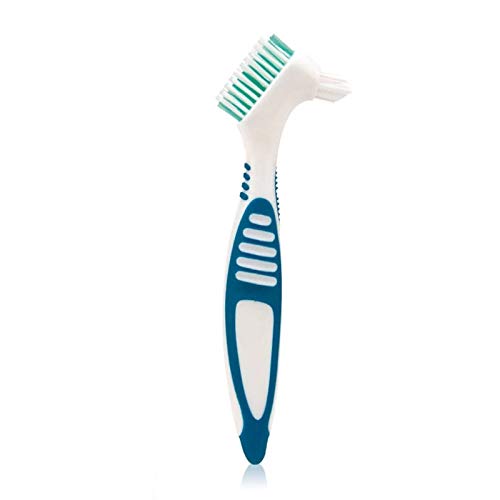 Anjetan 4PCS Denture Cleaning Brush Set - Portable Denture Accessories for Retainers & False Teeth - Perfect for Travel & Daily Oral Care