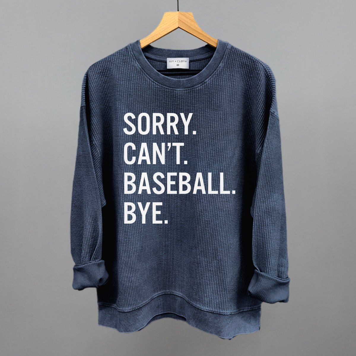 Funny Baseball Saying T-Shirt - Sorry Can't Bye Baseball - Perfect for Fans, Players & Gifts - Wear to Games, Practice & Casual Outings