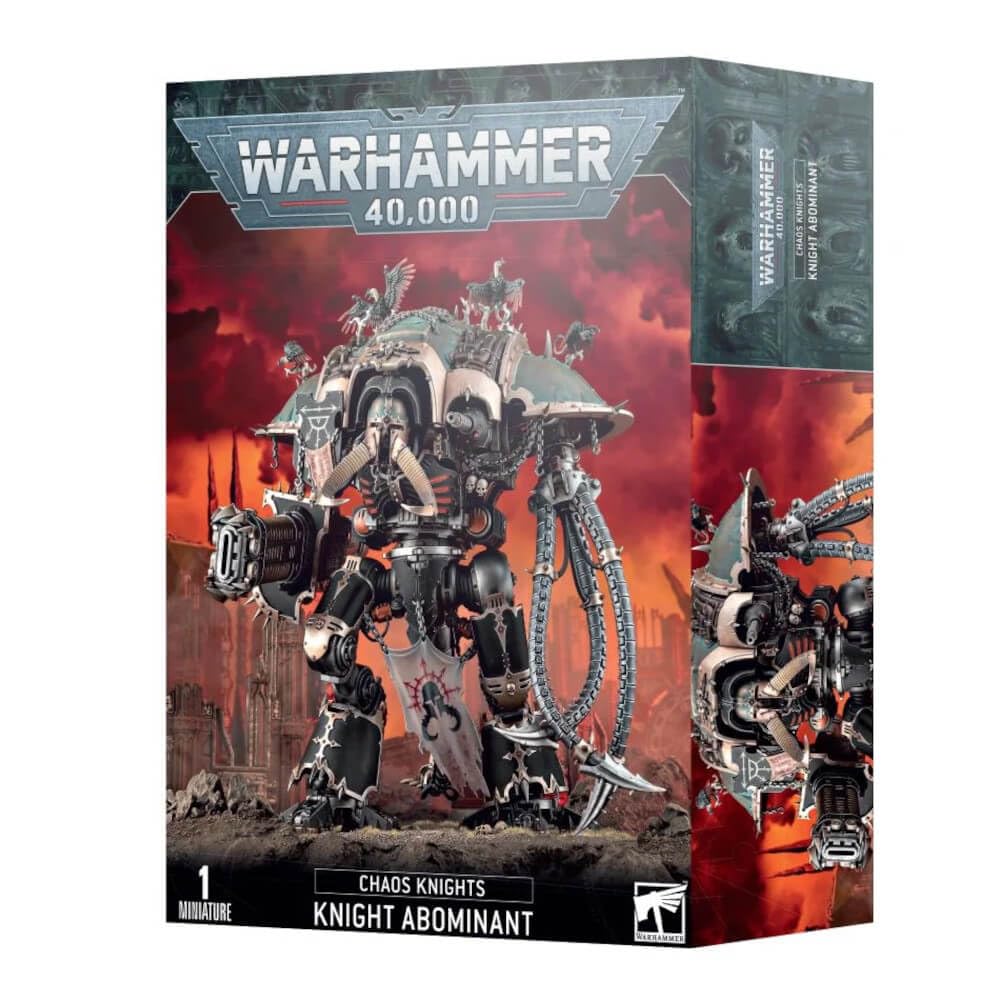 Games Workshop Warhammer 40,000 Chaos Knights Knight Abominant Miniature - Tabletop Wargaming Model for Collectors & Strategy Battles