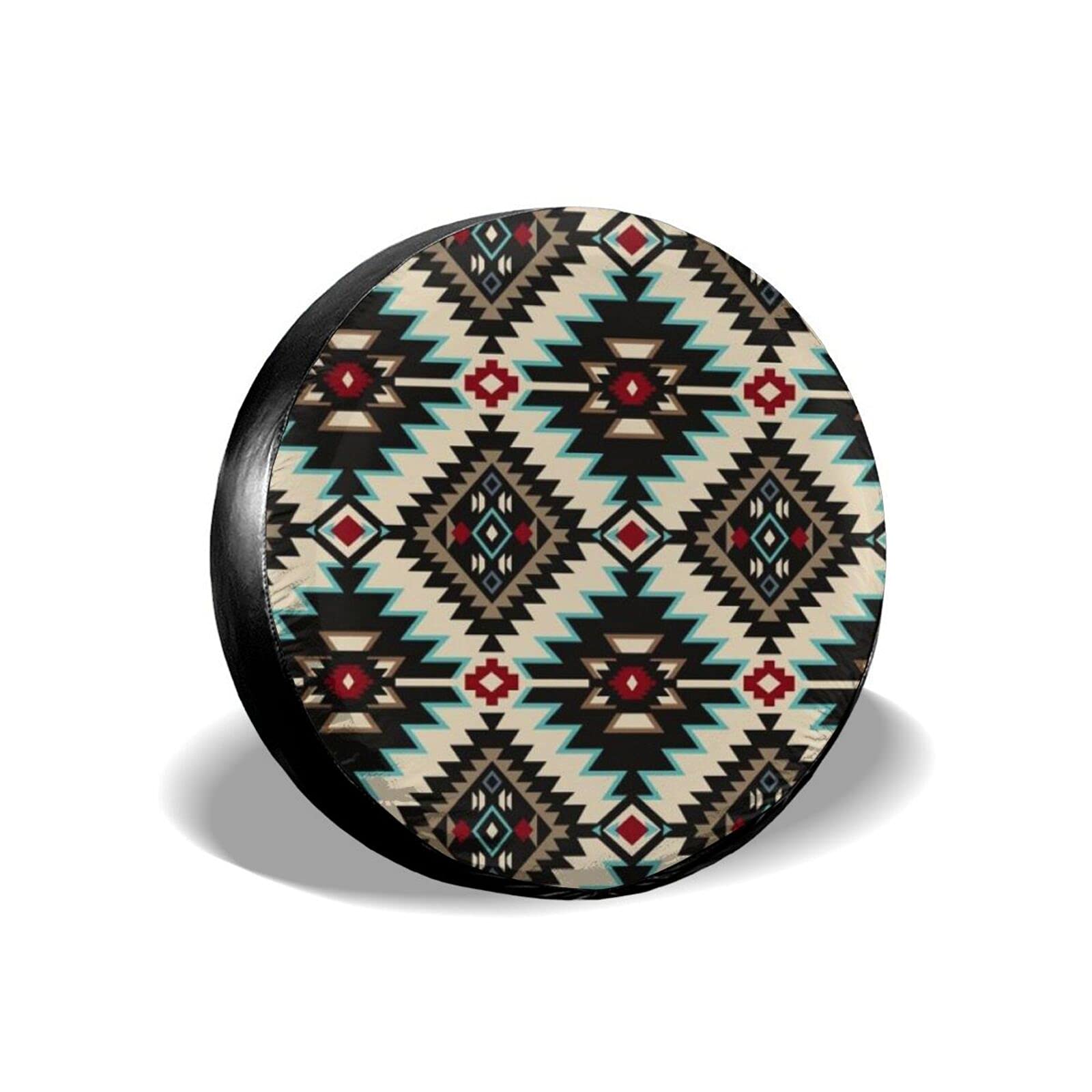 Funny Native American Design Universal Spare Wheel Cover - 14 Inch Polyester Tire Cover for Trailer, RV, SUV, Truck & Camper - Durable Travel Trailer Accessory for 4th of July & Halloween Decorations - Perfect for Road Trips, Camping & Seasonal Celebrations