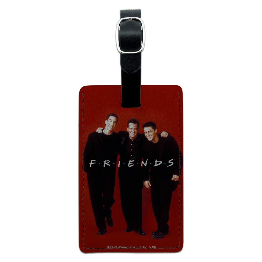 Friends The Boys Rectangle Leather Luggage Tag - Durable Carry-On ID Tag for Suitcases & Travel Bags - Perfect for Travel Identification, Business Trips, and Vacation Adventures