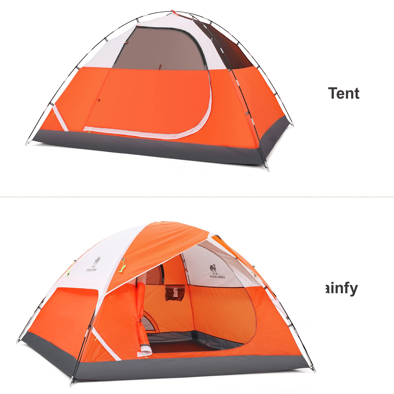 CAMEL CROWN 2-5 Person Camping Tent - Waterproof & Lightweight for Hiking/Backpacking