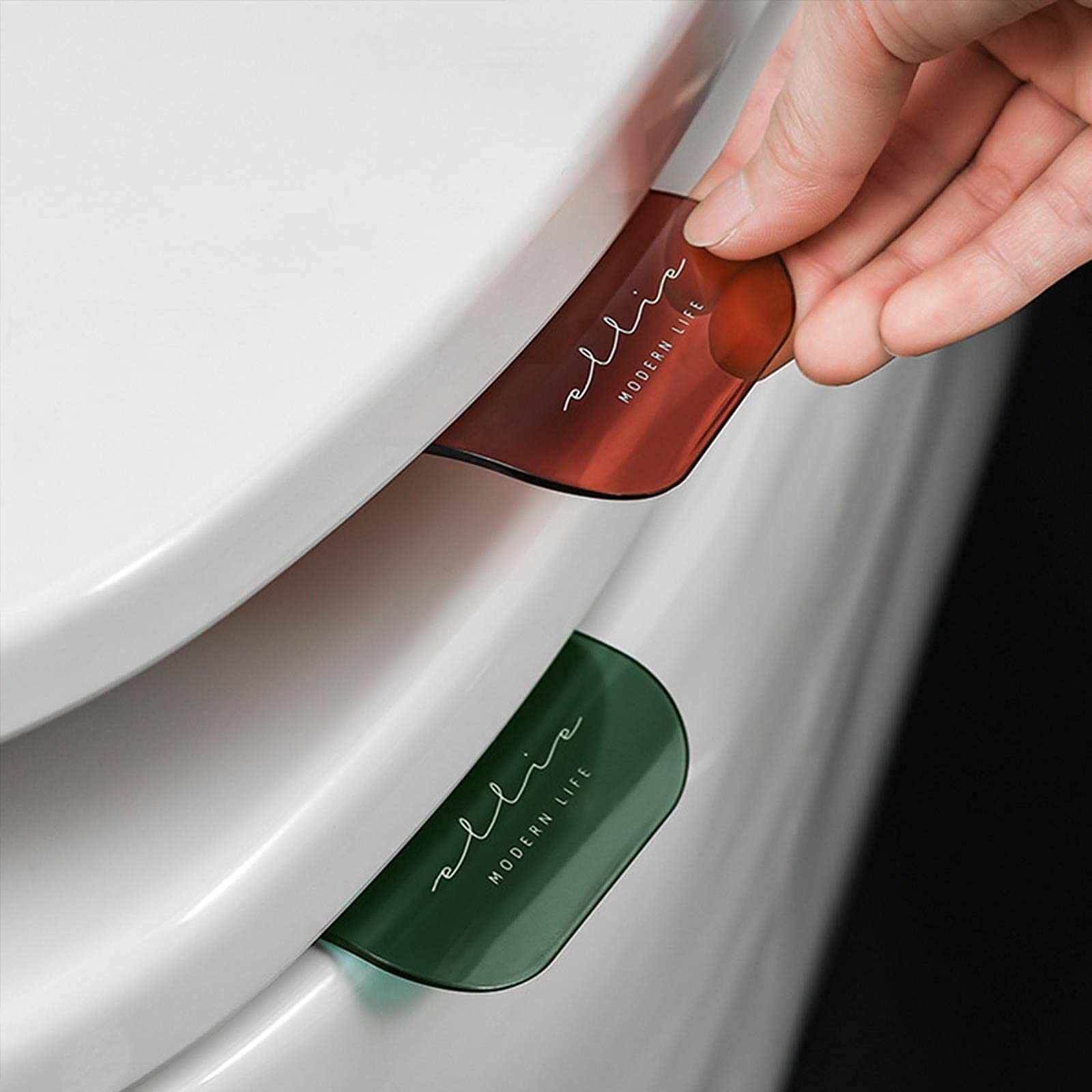 LUOY Toilet Seat Lifter - 2 Pack Red, Hygienic Bathroom Accessory for Hands-Free Use