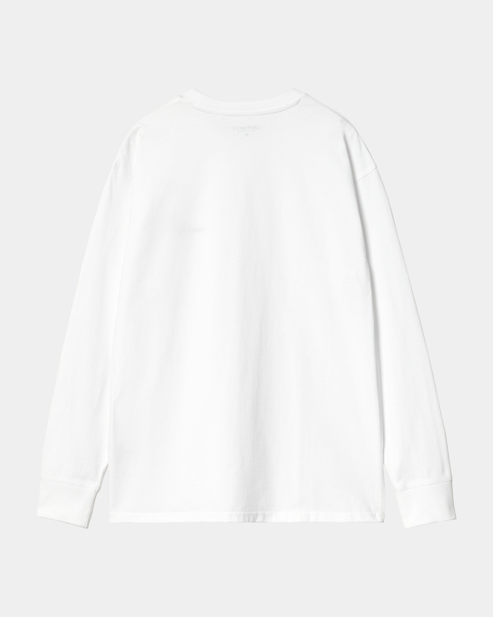 Vintage American Script Long Sleeve T-Shirt for Men & Women | Soft Cotton White Crewneck Tee | Casual Wear, Street Style, Layering Essential