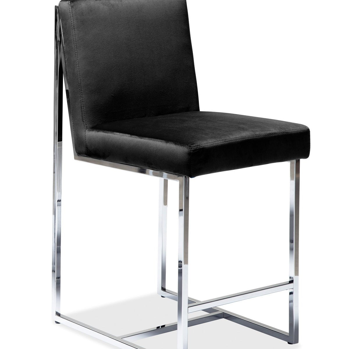 Amorra Black Counter Height Bar Stools Set of 2 - Modern Kitchen Island Chairs for Dining & Entertaining