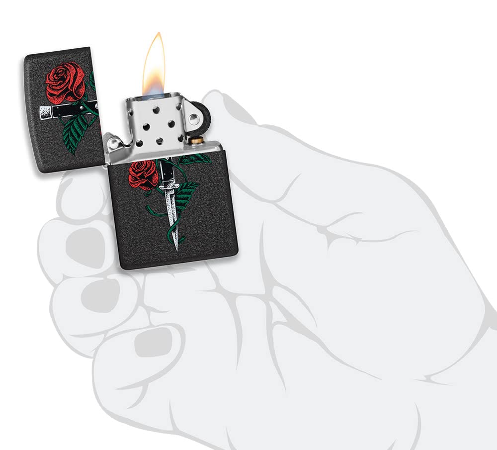 Zippo Flower Design Windproof Lighters - Elegant Floral Pattern for Smoking, Gifts & Collectibles | Perfect for Outdoor Use, Camping & Special Occasions
