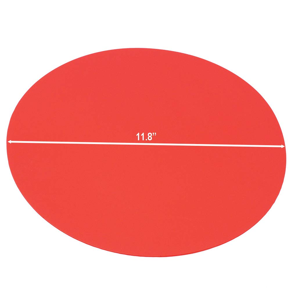 X-Haibei 11.8 Inch Non-Stick Silicone Baking Mat - Heat Resistant Oven & Microwave Safe Cookie Sheet, Pizza Dough Mat for Baking, Cooking, Pastry Making - Perfect for Cookies, Bread, Pizza & More
