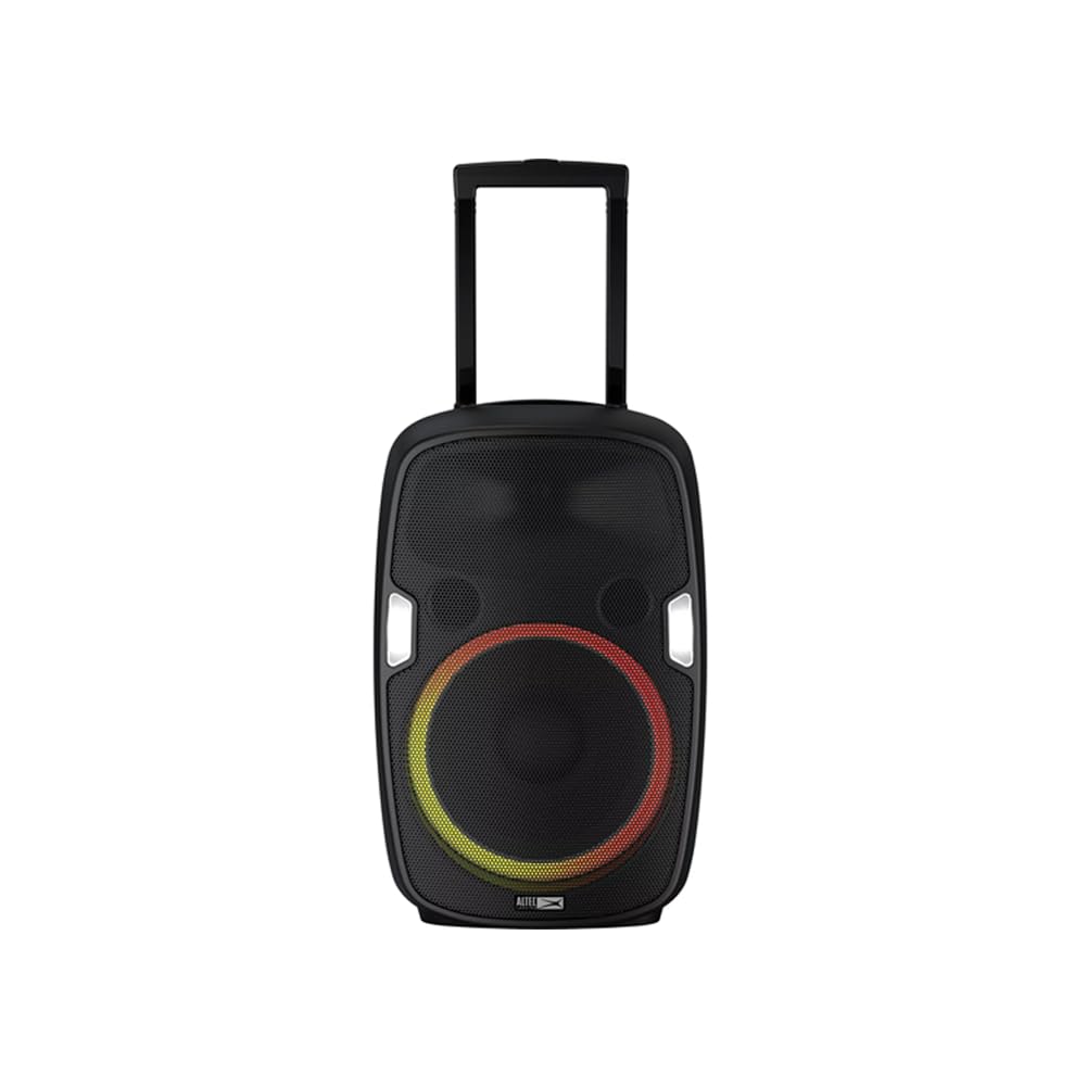 Altec Lansing SoundRover Portable Bluetooth Speaker with Built-in Microphone - Wireless Trolley Speaker for Parties, Karaoke & DJ Events - Rechargeable Battery, LED Lights & USB Phone Charger - Perfect for Outdoor Gatherings, Home Entertainment & Events
